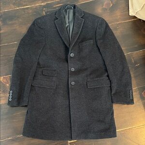 Tallis Men's charcoal large Wool Coat